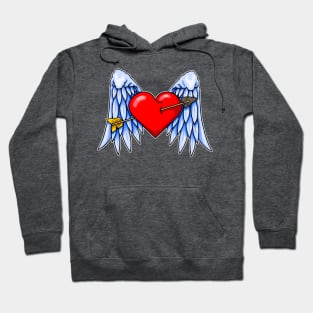 Heart with Wings Tattoo Hoodie